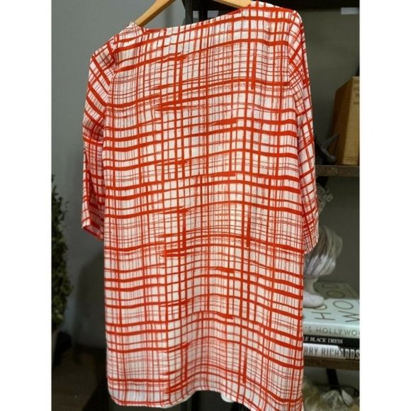 BB Dakota Plaid Boatneck Mini Dress Red Small - Picture 6 of 6